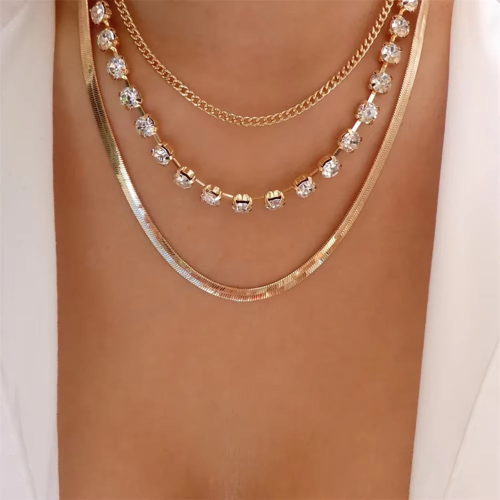 Vintage Punk Gold-plate Thick Chain Head Portrait Coin Pendant Necklace For Women